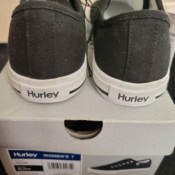 (NWT) Hurley Black (No Lace) Canvas Tennis Shoes - Picture 4 of 4
